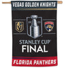 2023 Stanley Cup Final Vegas Golden Knights vs. Florida Panthers Vertical Flag