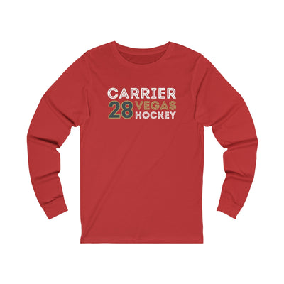 Long-sleeve William Carrier Shirt 28 Vegas Hockey Grafitti Wall Design Unisex Jersey Long Sleeve