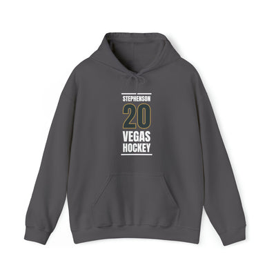 Hoodie Stephenson 20 Vegas Hockey Steel Gray Vertical Design Unisex Hooded Sweatshirt