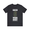 T-Shirt Korczak 6 Vegas Hockey Steel Gray Vertical Design Unisex T-Shirt