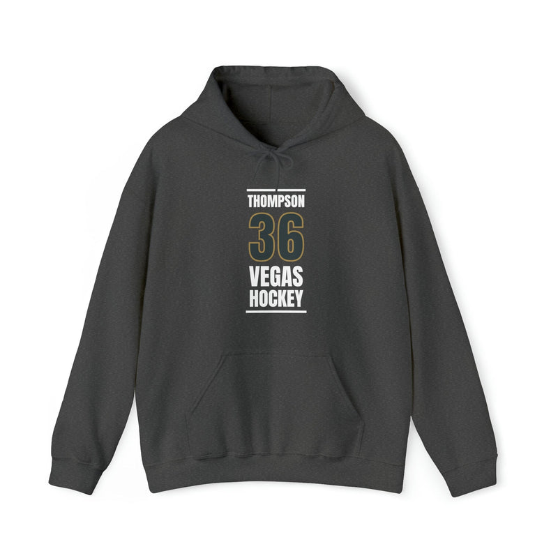 Hoodie Thompson 36 Vegas Hockey Steel Gray Vertical Design Unisex Hooded Sweatshirt