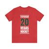 T-Shirt Stephenson 20 Vegas Hockey Steel Gray Vertical Design Unisex T-Shirt