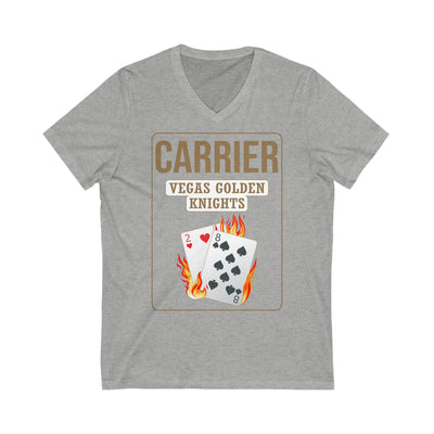 V-neck Carrier 28 Poker Cards Unisex V-Neck Tee
