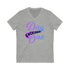 V-neck "Day F*cking One" Retro Design Gradient Colors Unisex V-Neck T-Shirt