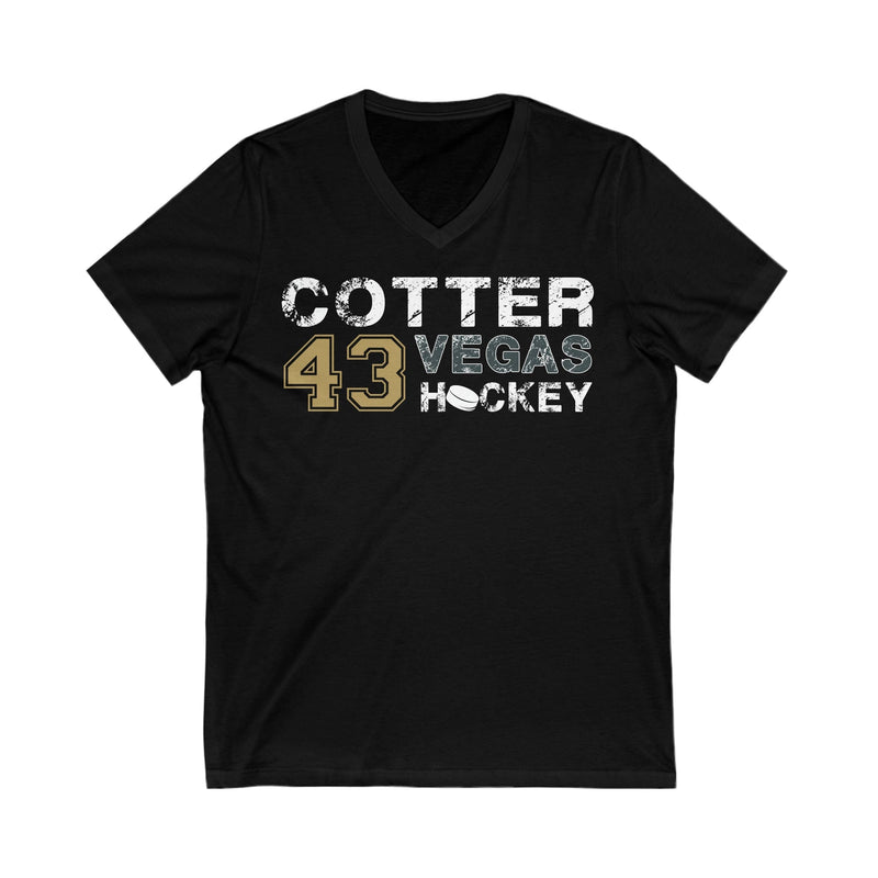 V-neck Cotter 43 Vegas Hockey Unisex V-Neck Tee