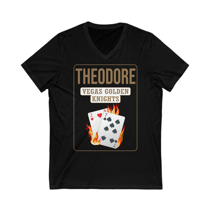 V-neck Theodore 27 Poker Cards Unisex V-Neck Tee