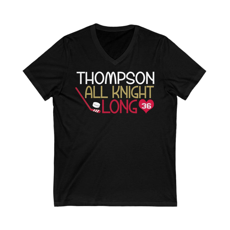 V-neck Thompson All Knight Long Unisex V-Neck Tee