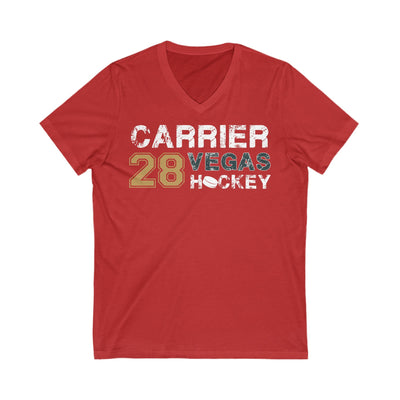V-neck Carrier 28 Vegas Hockey Unisex V-Neck Tee