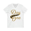 V-neck "Day F*cking One" Vegas Golden Knights Fan Retro Design Unisex V-Neck T-Shirt