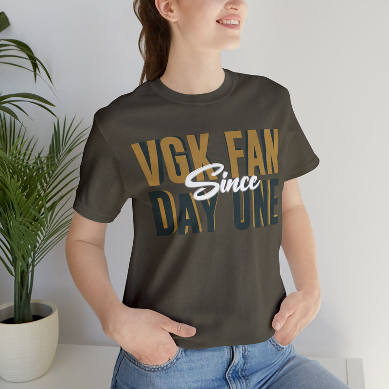 T-Shirt "VGK Fan Since Day One" Vegas Golden Knights Unisex Jersey T-Shirt