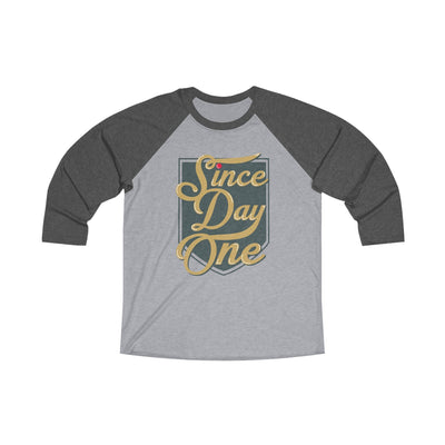 Long-sleeve "Since Day One" Vegas Golden Knights Fan Unisex Tri-Blend Raglan Shirt