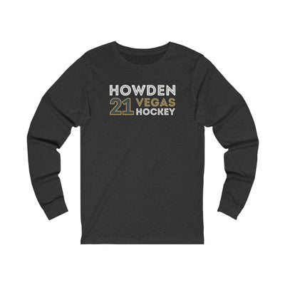 Long-sleeve Brett Howden Shirt 21 Vegas Hockey Grafitti Wall Design Unisex Jersey Long Sleeve