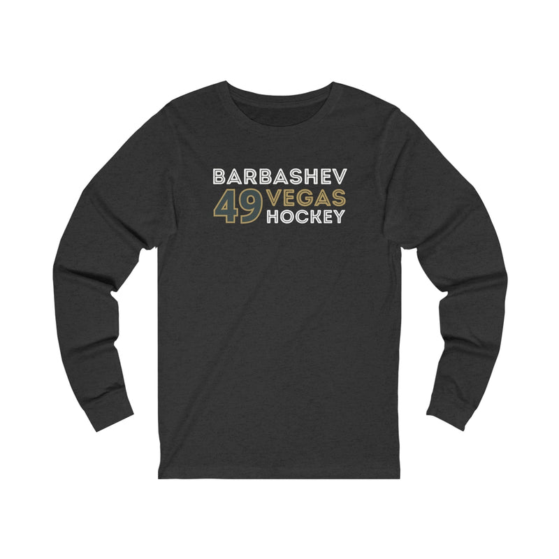 Long-sleeve Ivan Barbashev Shirt 49 Vegas Hockey Grafitti Wall Design Unisex Jersey Long Sleeve
