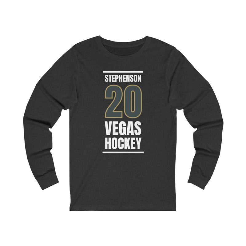 Long-sleeve Stephenson 20 Vegas Hockey Steel Gray Vertical Design Unisex Jersey Long Sleeve Shirt