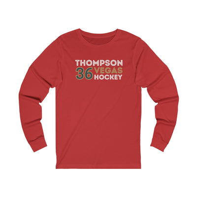 Long-sleeve Logan Thompson Shirt 36 Vegas Hockey Grafitti Wall Design Unisex Jersey