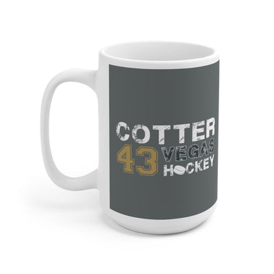 Mug Cotter 43 Vegas Hockey Ceramic Coffee Mug In Gray, 15oz