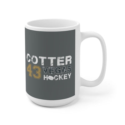 Mug Cotter 43 Vegas Hockey Ceramic Coffee Mug In Gray, 15oz