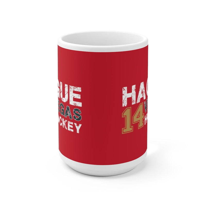 Mug Hague 14 Vegas Hockey Ceramic Coffee Mug In Red, 15oz