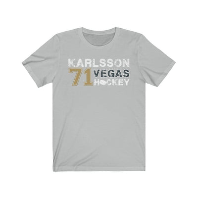 T-Shirt Ash / S Karlsson 71 Vegas Hockey Unisex Jersey Tee