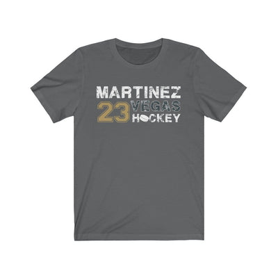 T-Shirt Asphalt / S Martinez 23 Vegas Hockey Unisex Jersey Tee