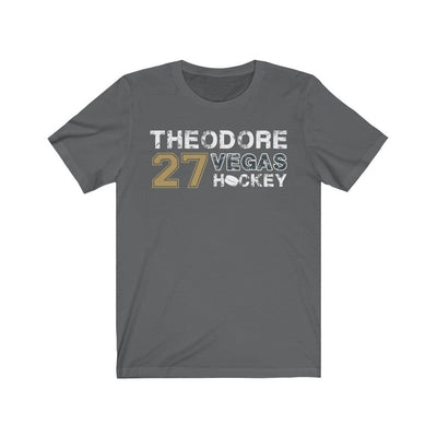 T-Shirt Asphalt / S Theodore 27 Vegas Hockey Unisex Jersey Tee