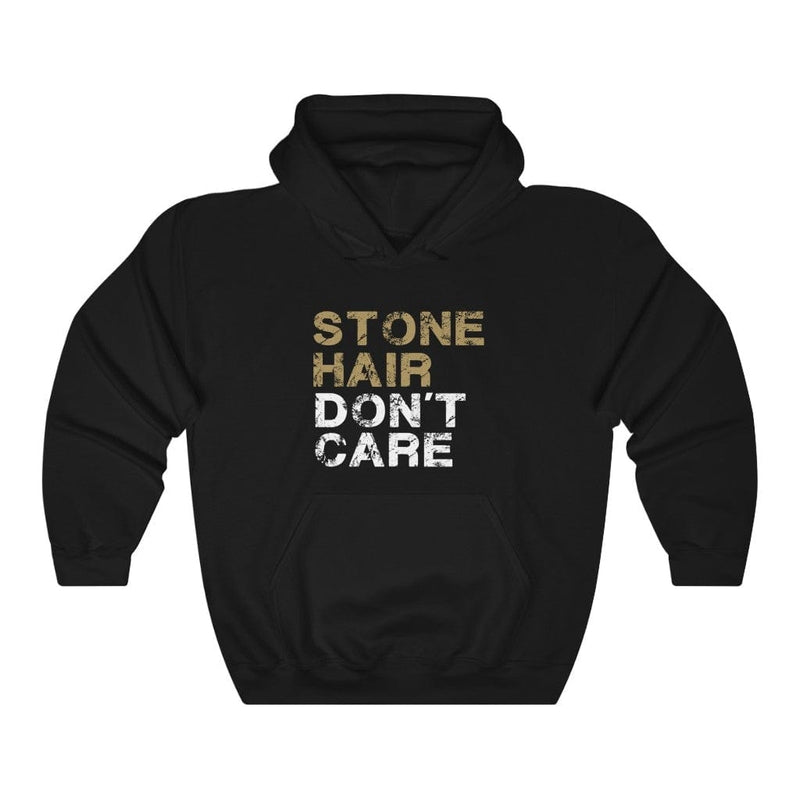 Hoodie Stone Hair, Don't Care Unisex Hooded Sweatshirt