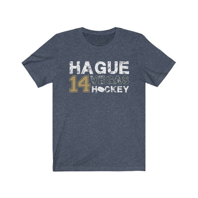 T-Shirt Heather Navy / S Hague 14 Vegas Hockey Unisex Jersey Tee