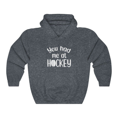 Hoodie Heather Navy / S "You Had Me At Hockey" Unisex Hooded Sweatshirt