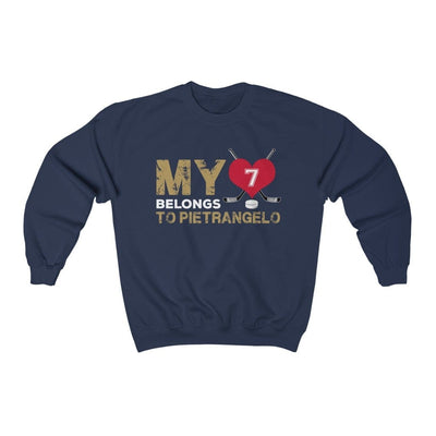 Sweatshirt Navy / S My Heart Belongs To Pietrangelo Unisex Crewneck Sweatshirt