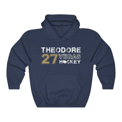 Hoodie Navy / S Theodore 27 Vegas Hockey Unisex Hooded Sweatshirt