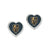 Vegas Golden Knights 3D Heart Post Earrings