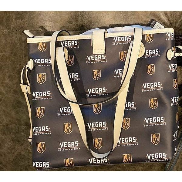 Vegas Golden Knights Black Patterned Tote Bag Purse