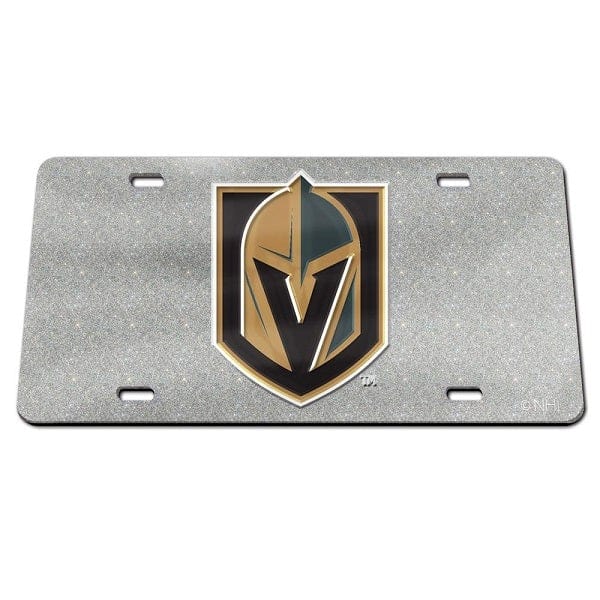 Vegas Golden Knights Glitter Acrylic License Plate