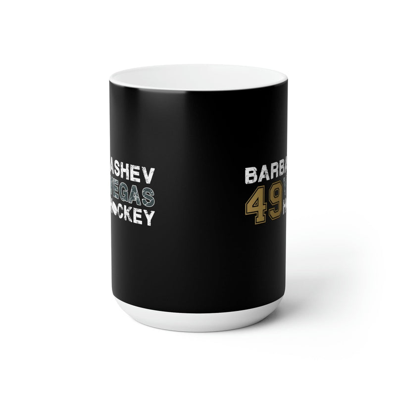 Mug Barbashev 49 Vegas Hockey Ceramic Coffee Mug In Black, 15oz