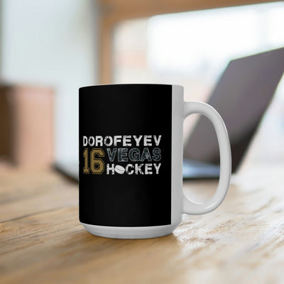 Mug Dorofeyev 16 Vegas Hockey Ceramic Coffee Mug In Black, 15oz