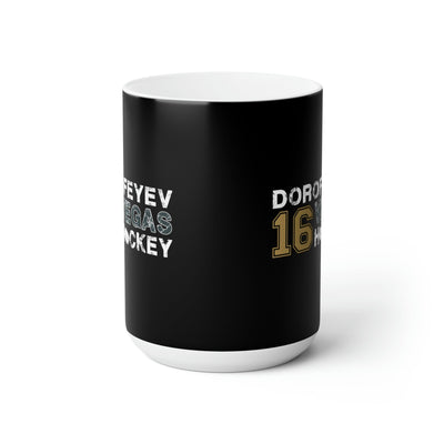 Mug Dorofeyev 16 Vegas Hockey Ceramic Coffee Mug In Black, 15oz