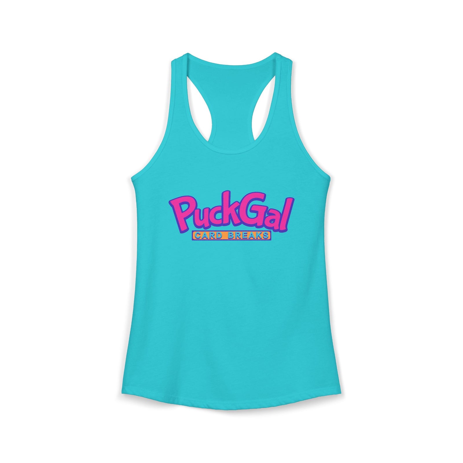 Puck Gal Card Breaks Racerback Tank Top