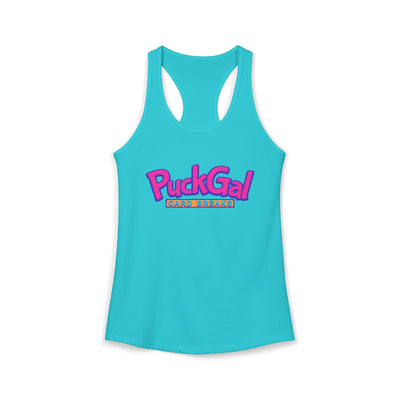 Puck Gal Card Breaks Racerback Tank Top