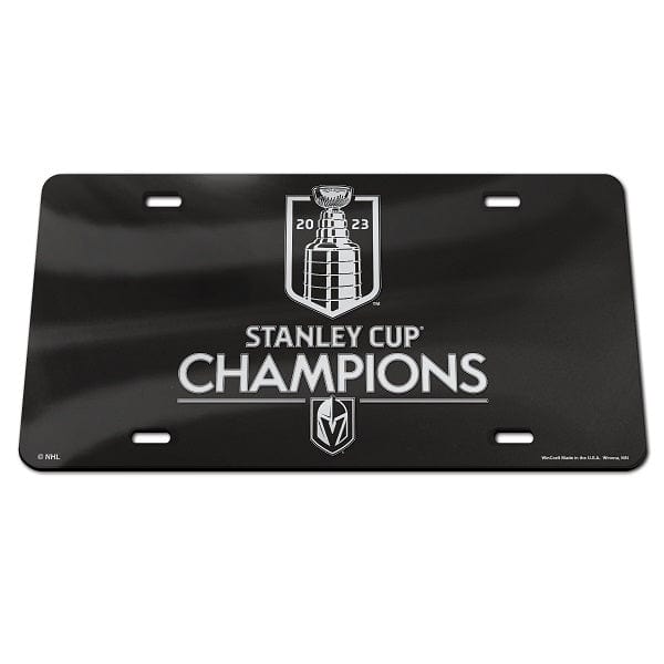 2023 Stanley Cup Champions Vegas Golden Knights Acrylic License Plate - Black Out