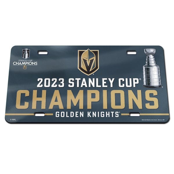 2023 Stanley Cup Champions Vegas Golden Knights Acrylic License Plate - Champ