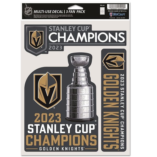 2023 Stanley Cup Champions Vegas Golden Knights Champ Fan Decal, 3 Pack