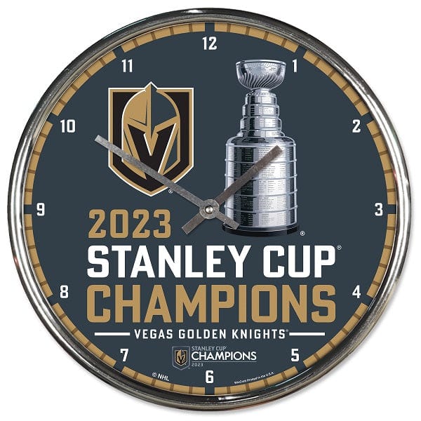 2023 Stanley Cup Champions Vegas Golden Knights Chrome Clock