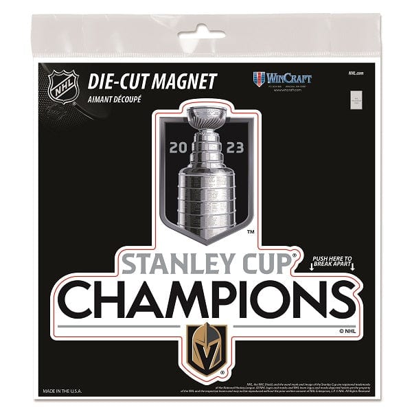 2023 Stanley Cup Champions Vegas Golden Knights Die-Cut Magnet, 6x6 Inch
