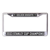 2023 Stanley Cup Champions Vegas Golden Knights Metallic Black Out License Plate Frame