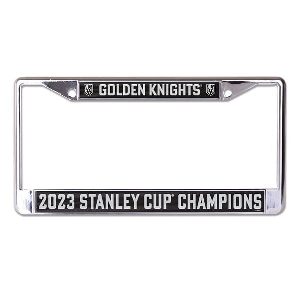 2023 Stanley Cup Champions Vegas Golden Knights Metallic Black Out License Plate Frame