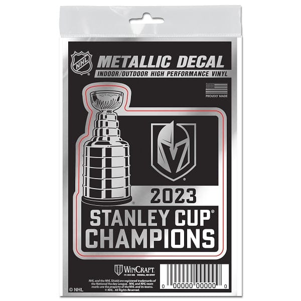 2023 Stanley Cup Champions Vegas Golden Knights Metallic Multi-Use Decal, 3x5 Inch