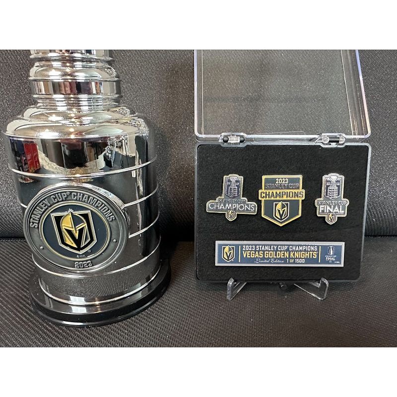 Lids Vegas Golden Knights 2023 Stanley Cup Champions Flask and Shot Set