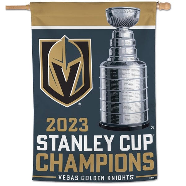 2023 Stanley Cup Champions Vegas Golden Knights Single Sided Vertical Flag, 28x40"