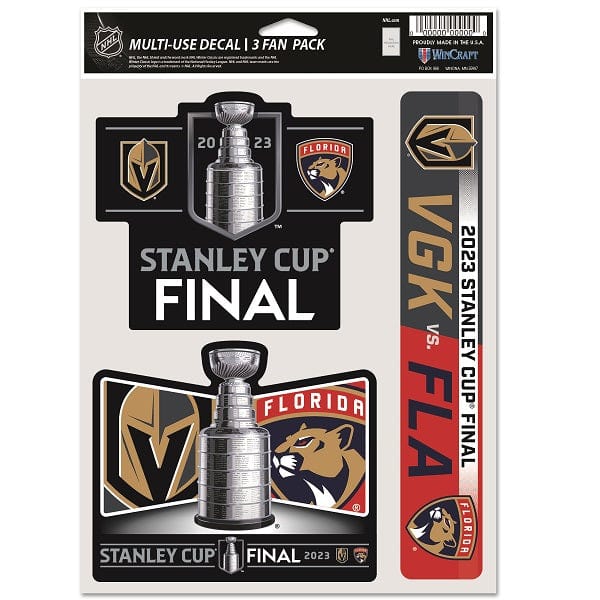 2023 Stanley Cup Final Vegas Golden Knights vs. Florida Panthers Multi-Purpose Decal, 3 Pack