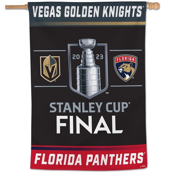 2023 Stanley Cup Final Vegas Golden Knights vs. Florida Panthers Vertical Flag